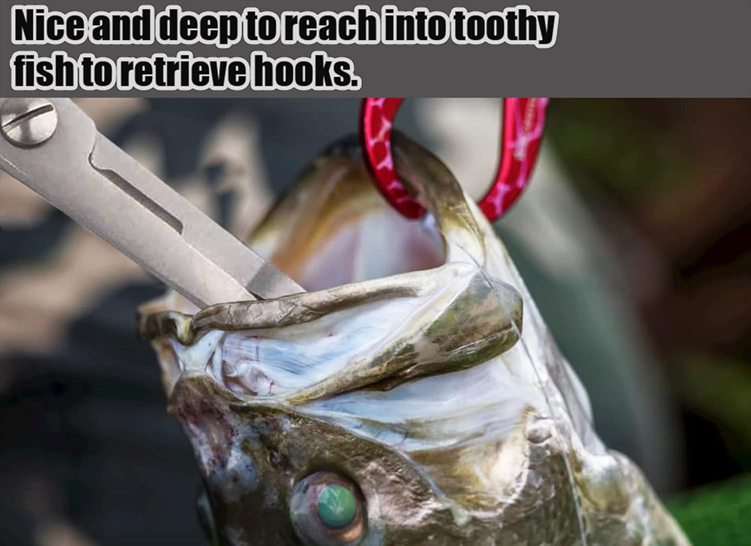 Long Nose Fishing Pliers Stainless Steel Fish Hook Pliers Hook Remover Split Ring Pliers with Lanyard for Freshwater Saltwater