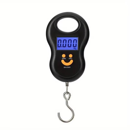 1Pc Black Electronic 50Kg 10G/ 110Lb 0.35Oz Hanging Scale LCD Digital Scale Backlight Fishing Weights Pocket Scale Luggage Sc